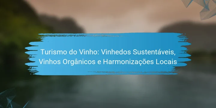 Turismo do Vinho: Vinhedos Sustentáveis, Vinhos Orgânicos e Harmonizações Locais